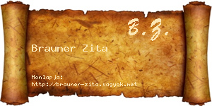 Brauner Zita névjegykártya